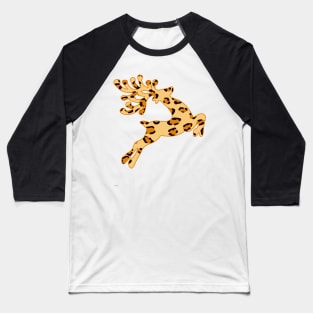 Christmas True Deer With a leopard Theme Baseball T-Shirt